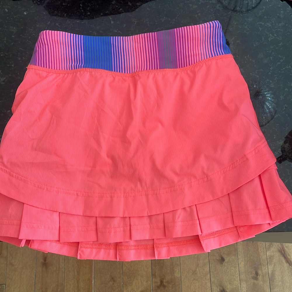 pink athletic skirt